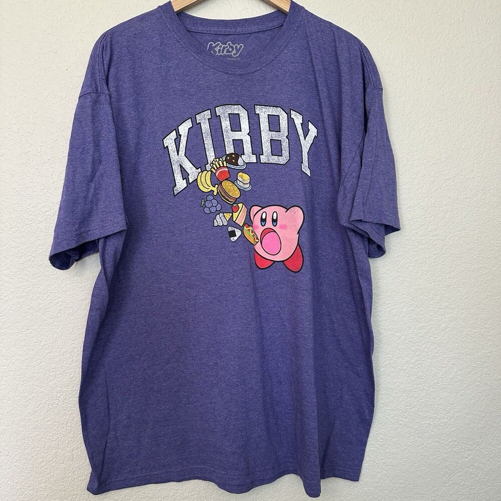 Kirby Graphic T-Shirt Men's Size X Large Purple Short Sleeve EUC